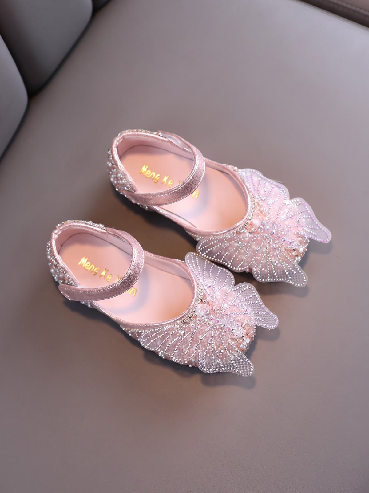 Solid Rhinestones Round Toe Mary Janes - image 6
