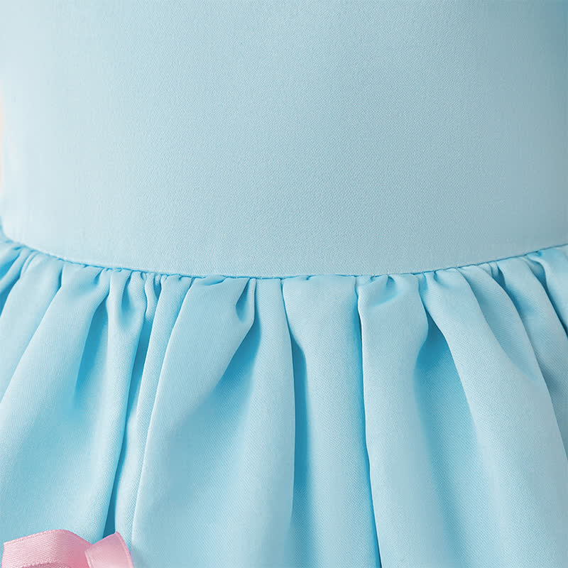Satin Bow Short Sleeve Mid-long Dresses - image 6