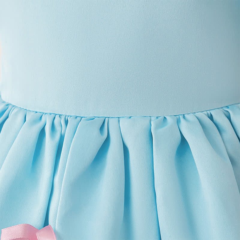 Satin Bow Short Sleeve Mid-long Dresses - image 6