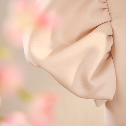 Air Layer Three-dimensional Decoration Short Sleeves Midi Dresses - image 8