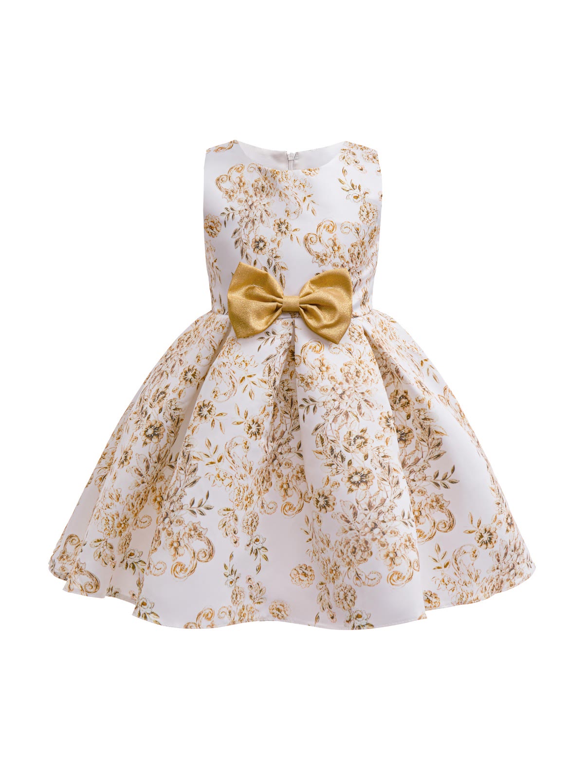 Satin Bow Sleeveless Short Dresses - image 3