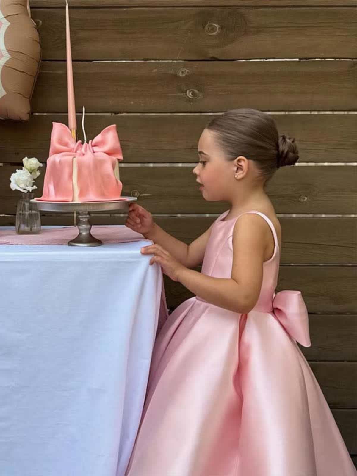 Satin Bow Sleeveless Mid-long Dresses - image 18