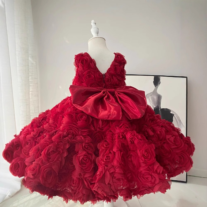 Chemical Fiber Blend Rosette Sleeveless Midi Dresses - image 4