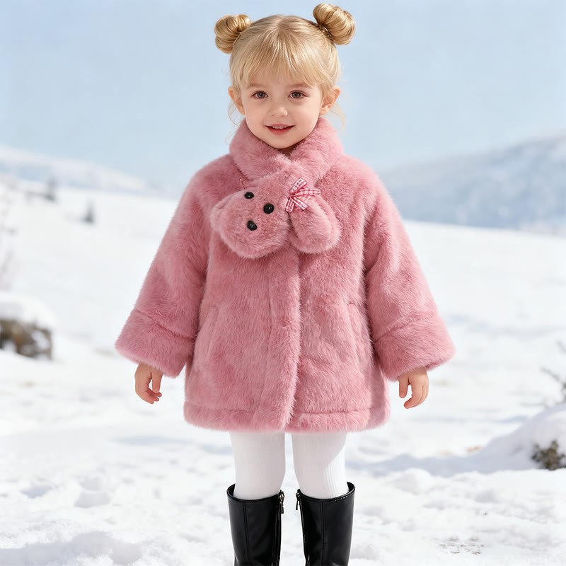 Faux Fur Fur Collar Long Sleeve Regular Outerwears - image 5