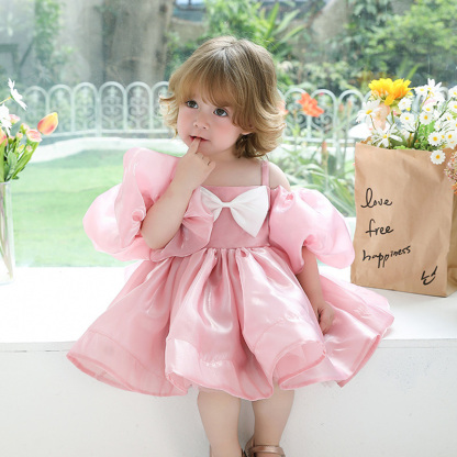 Organza Bow Gallus Midi Dresses - image 3