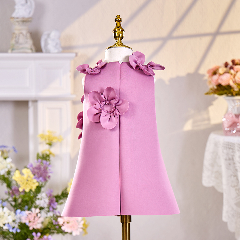 SCUBA KNIT Rosette Sleeveless Midi Dresses - image 3