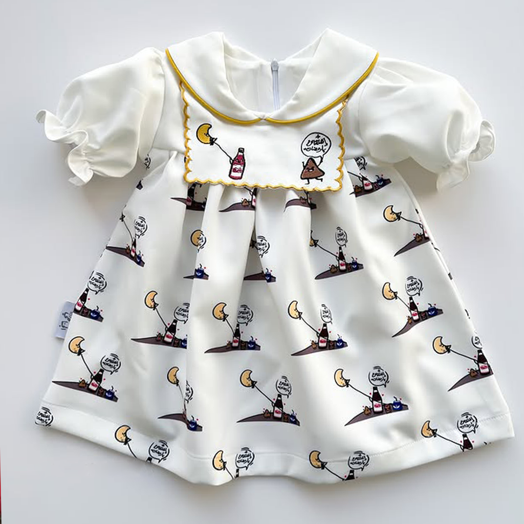 Ramadan Satin Removable Short Sleeve Midi Dresses - White - 4Y - image 1