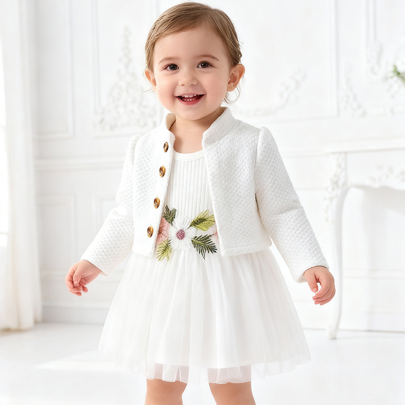 Cotton Embroidery Long Sleeve Regular Dresses&two-piece Set - image 25