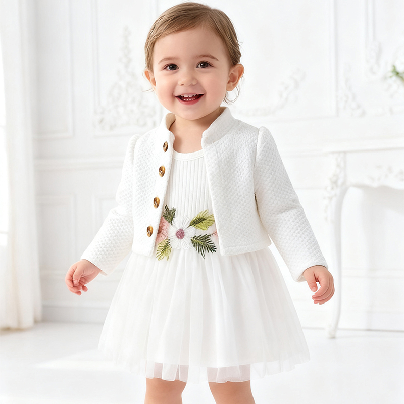 Cotton Embroidery Long Sleeve Regular Dresses&two-piece Set - image 25