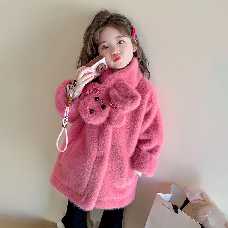 Faux Fur Fur Collar Long Sleeve Regular Outerwears - image 10