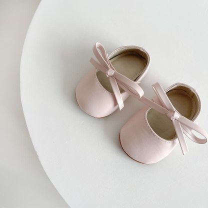 Solid Bow Ballet Round Toe Mary Janes  - Pink - 12-18M - image 7