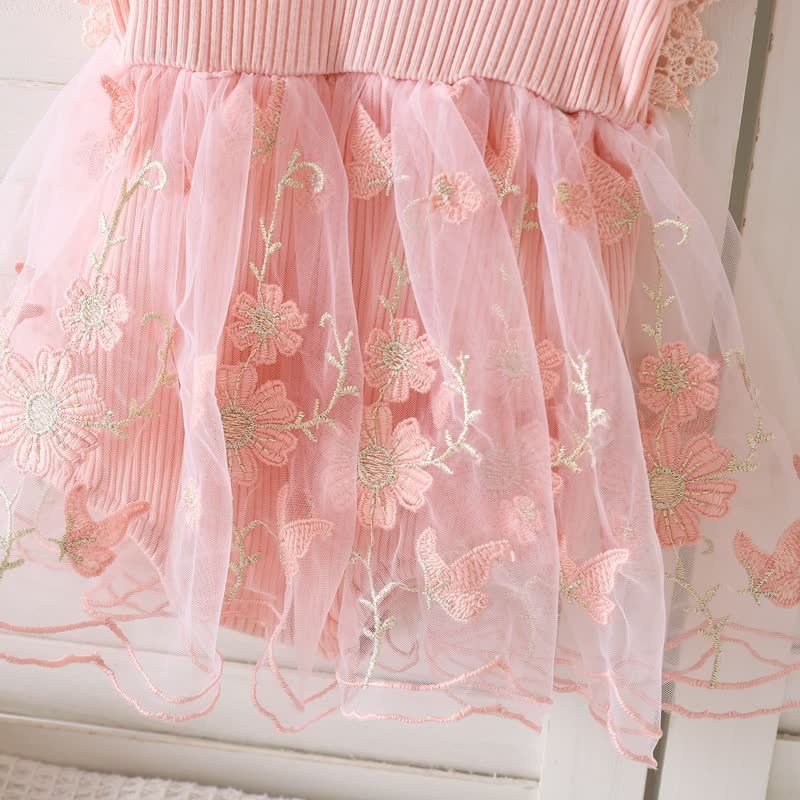 100% Cotton Split Joint Rosette Cap Sleeve Midi Bodysuit - image 16