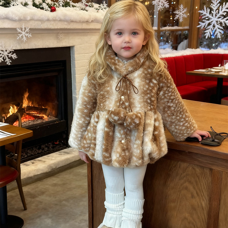 Faux Fur Fuzzy Ball Long Sleeve Regular Outerwears - image 4