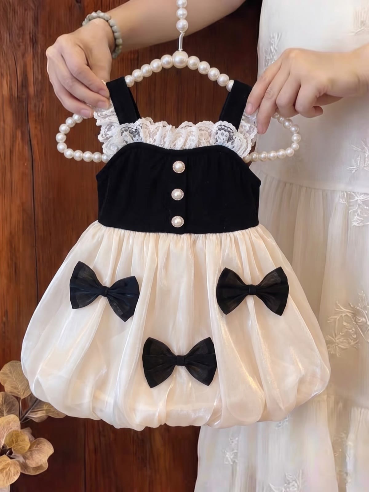 Satin Bow Sleeveless Short Dresses - image 5
