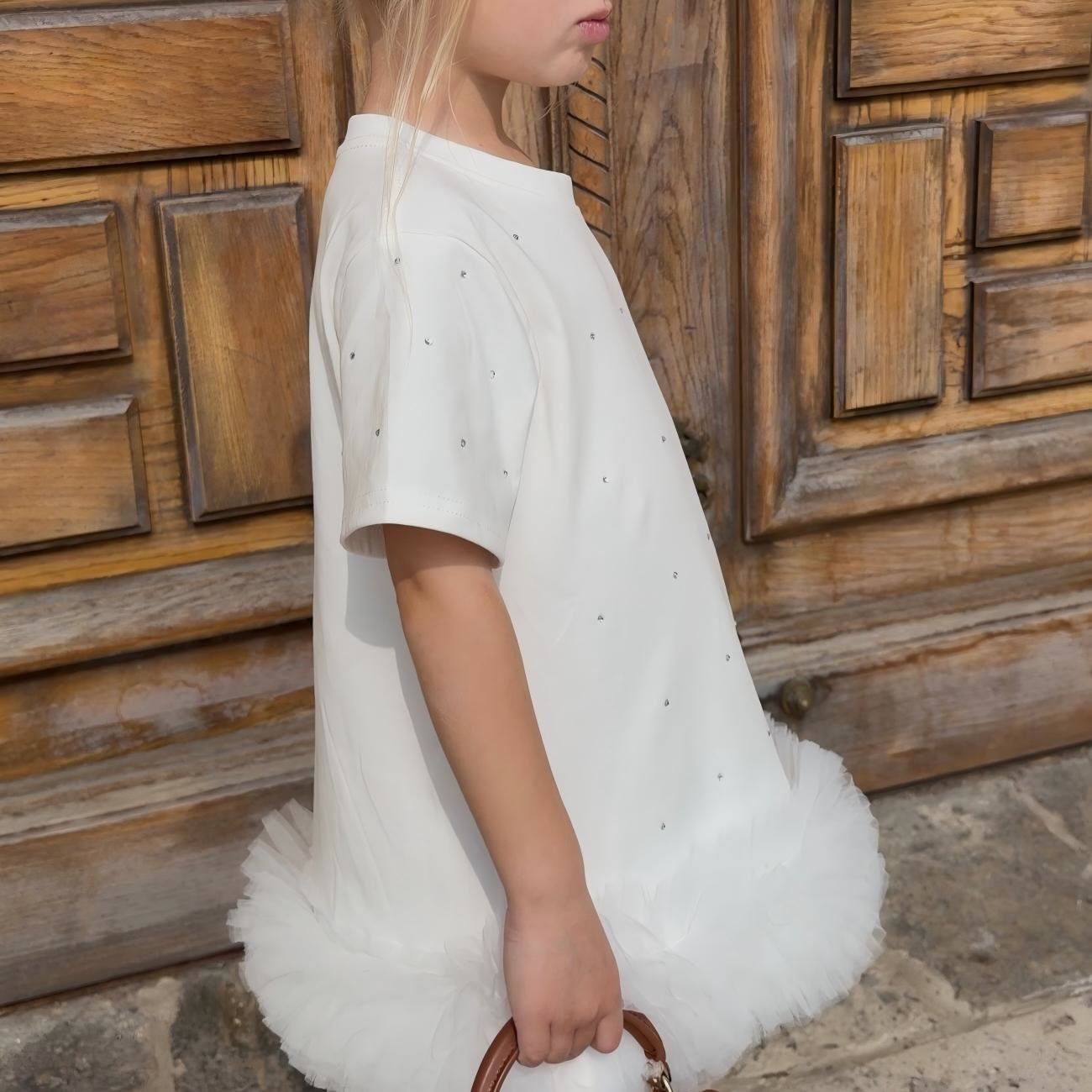 Cotton-Blend Split Joint Short Sleeve Midi Dresses - image 15