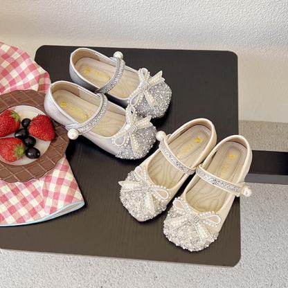 Solid Rhinestones Round Toe Flats  - image 9