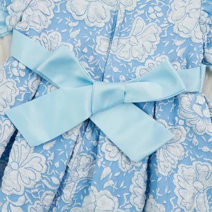 [Archive Sale] Jacquard Embossed Printing Irregular Craftsmanship Jacquard Short Sleeve Mid-long Dresses - image 4