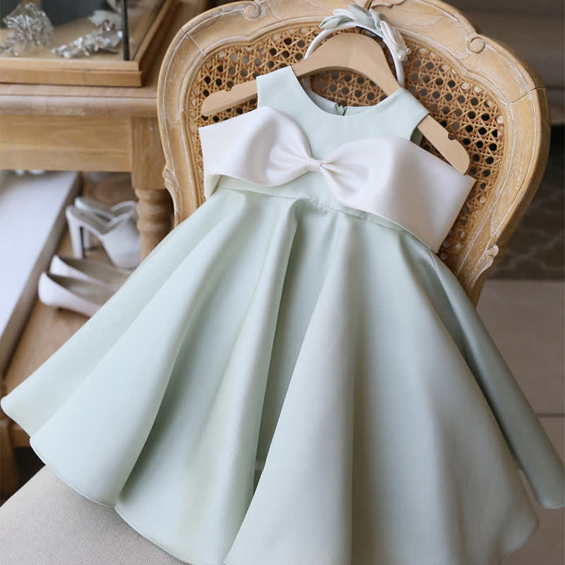 Satin Bow Sleeveless Midi Dresses - image 4