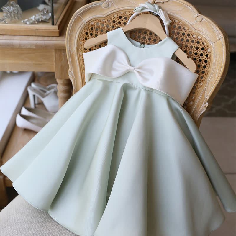Satin Bow Sleeveless Midi Dresses - image 4