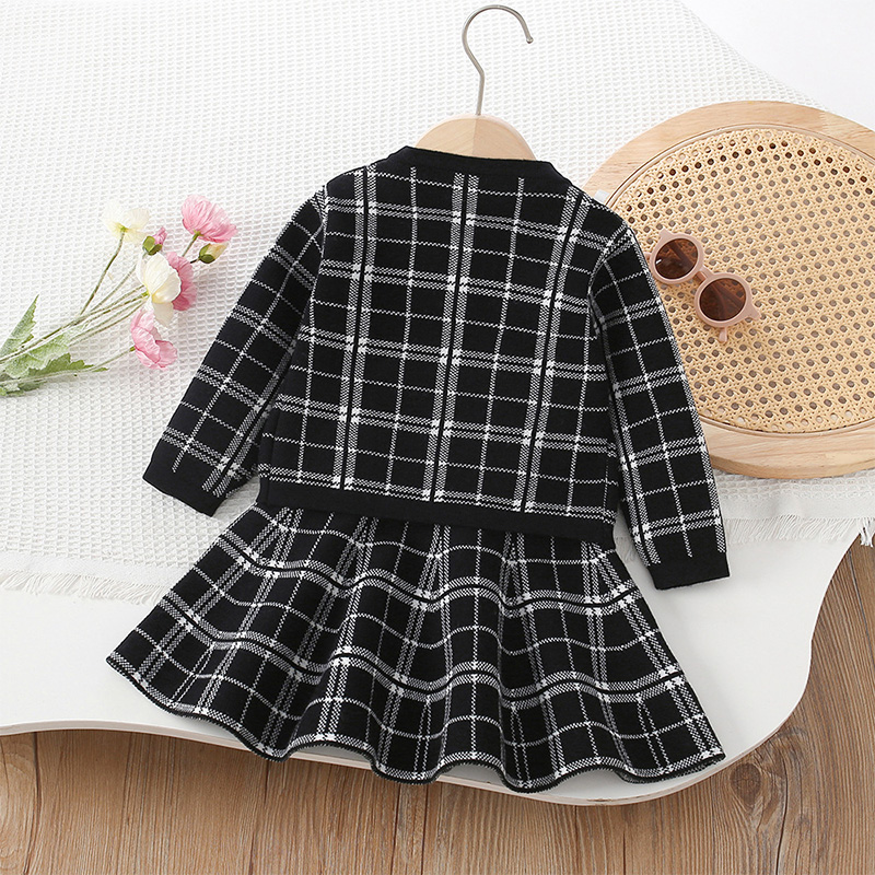 Yarn/wool Yarn Buckle Long Sleeve Regular Two-piece Set - image 11
