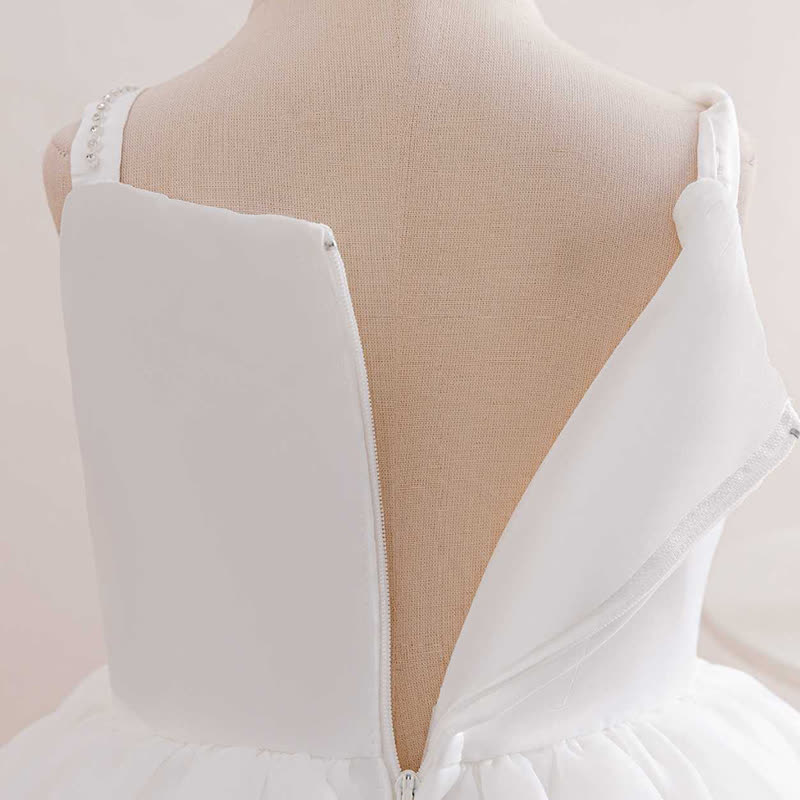 Satin & Organza Sleeveless Mid-long Dresses - image 12