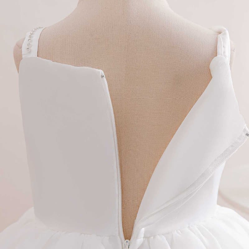 Satin & Organza Sleeveless Mid-long Dresses - image 12