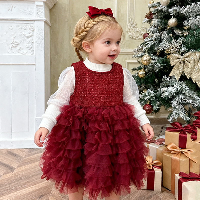 Tweed Folds Bow Long Sleeve Regular Dresses&two-piece Set - image 13