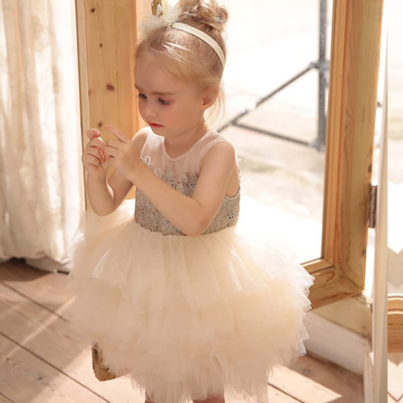 [Archive Sale] Mesh Applique Sleeveless Midi Dresses - image 6