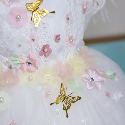 Mesh Butterfly Cap Sleeve Midi Dresses - image 10