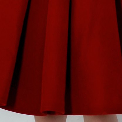 Velvet Sequins Flouncing Half Sleeve Mid-long Dresses - image 18