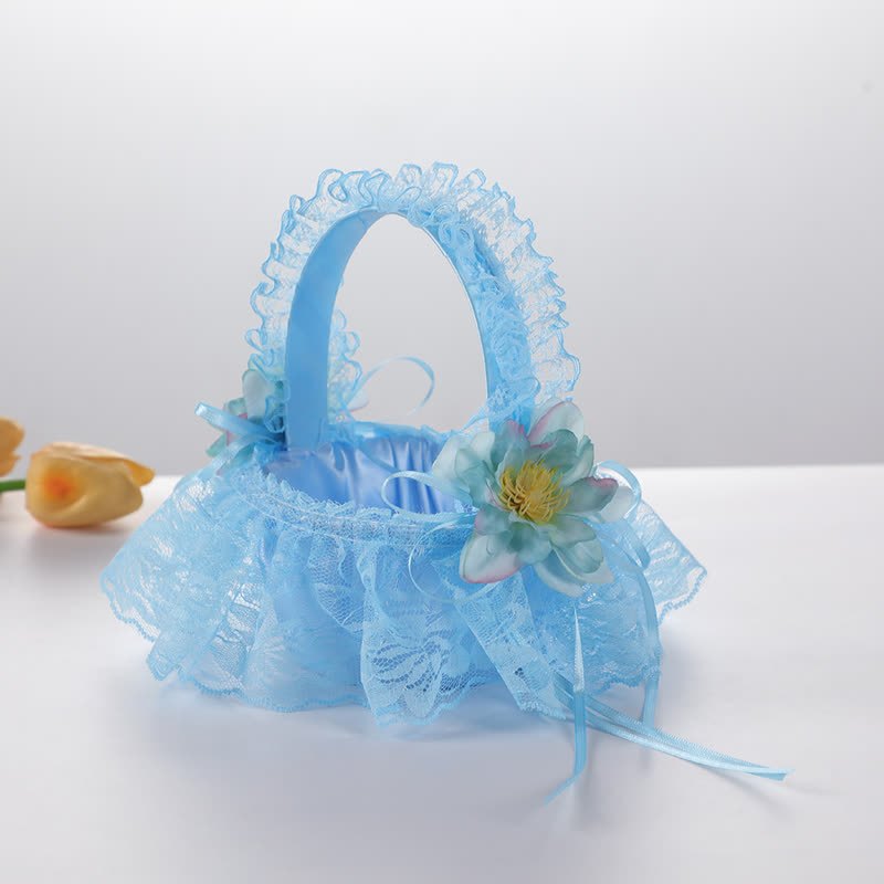 Solid Stitching Lace Flower Basket - image 15