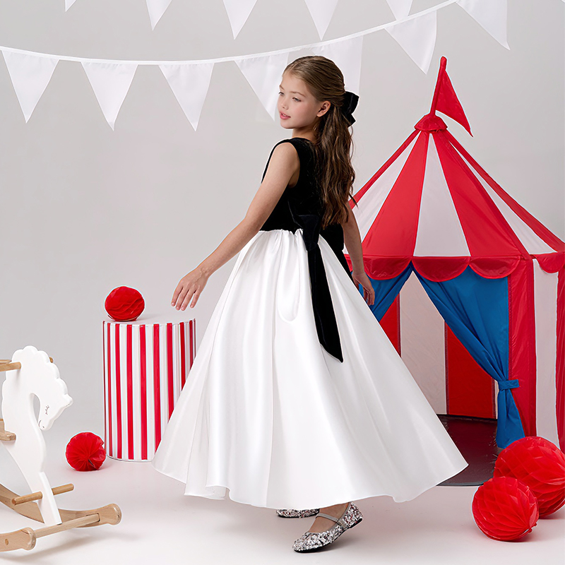 Satin Bow Sleeveless Maxi Dresses - image 11