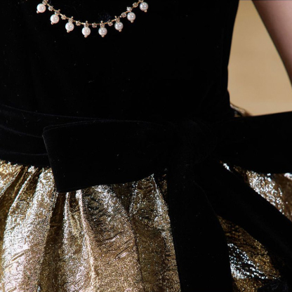 Velvet Bow Sleeveless Maxi Dresses - image 10