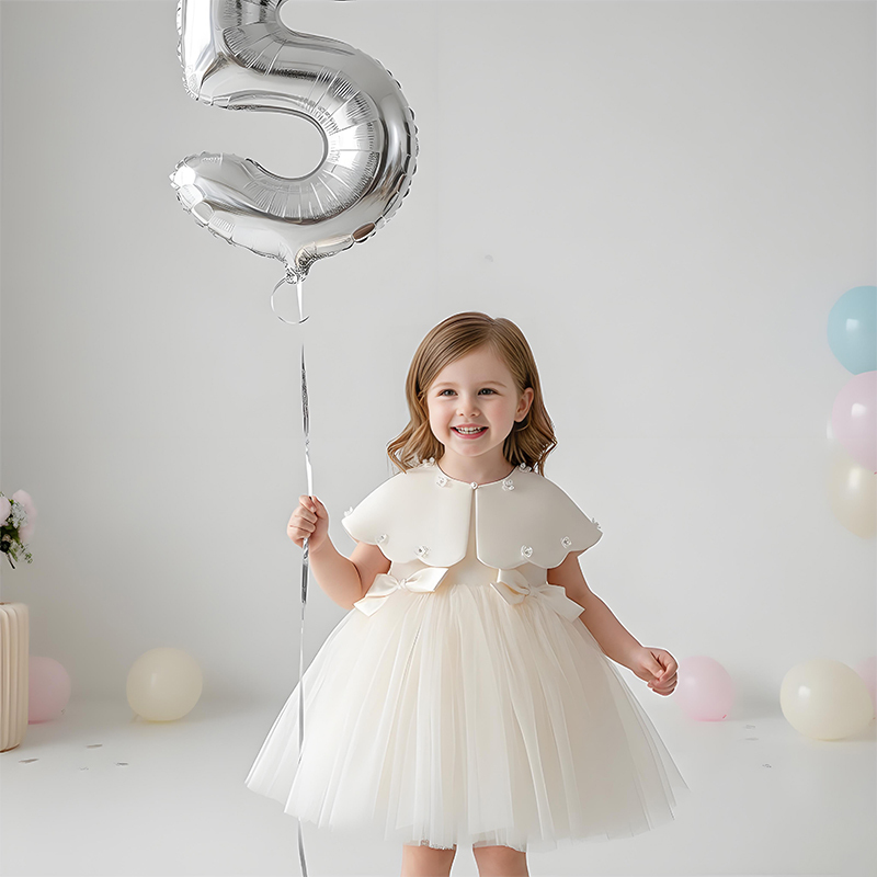 Satin Folds Bow Imitation Pearls Sleeveless Regular Dresses - image 7