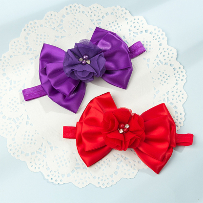 Solid With Flower Applique Hairband - image 15