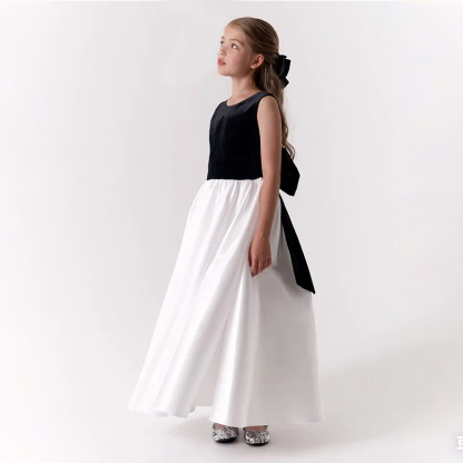 Satin Bow Sleeveless Maxi Dresses - image 13