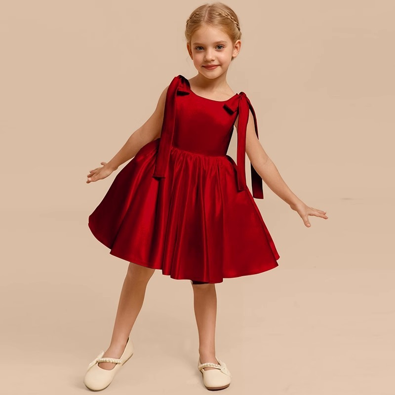 Satin Bow Sleeveless Midi Dresses - image 6
