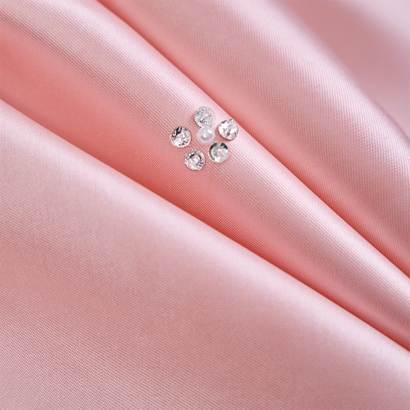 Satin Sequins Short Sleeve Mid-long Dresses - image 12