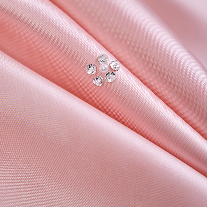 Satin Sequins Short Sleeve Mid-long Dresses - image 12