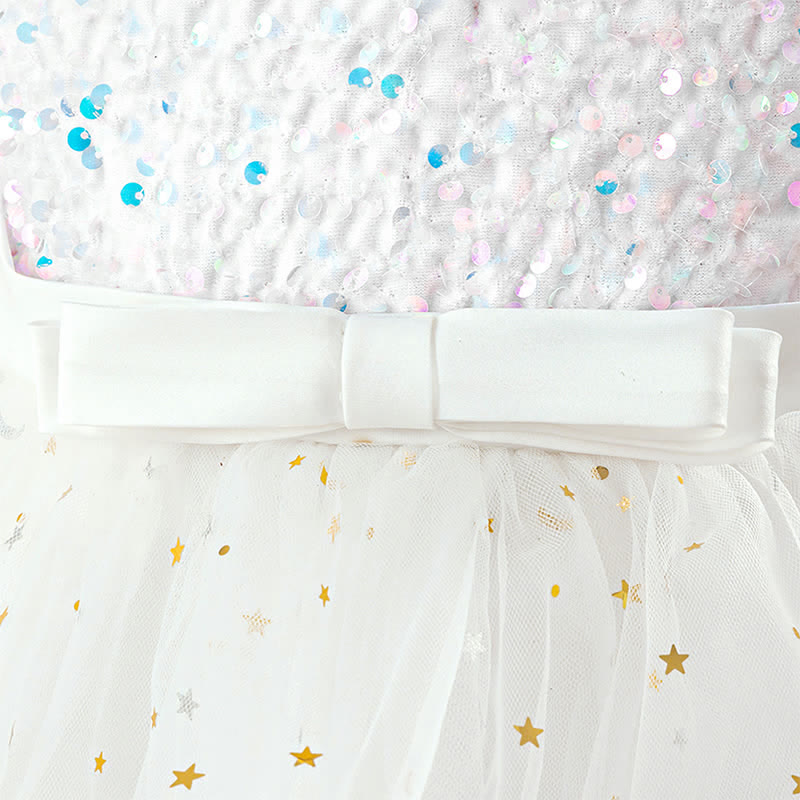 Sequins & Mesh Bow Sequins Sleeveless Maxi Dresses - image 14