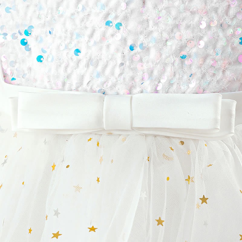 Sequins & Mesh Bow Sequins Sleeveless Maxi Dresses - image 14