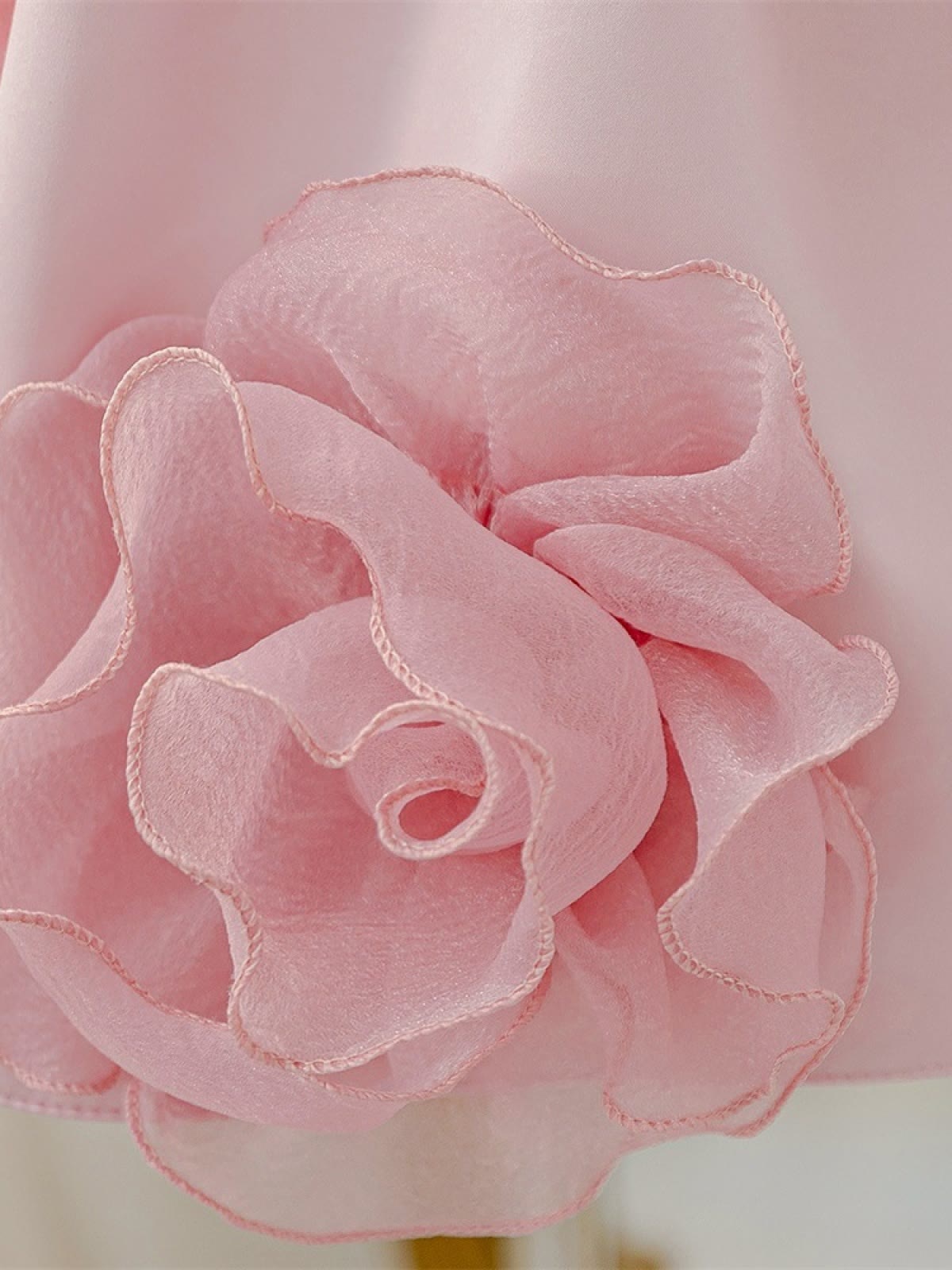 Satin Rosette Sleeveless Short Dresses - image 8