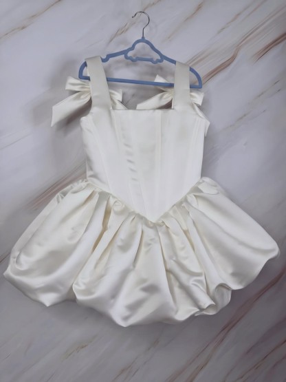 Satin Bow Sleeveless Midi Dresses - image 9
