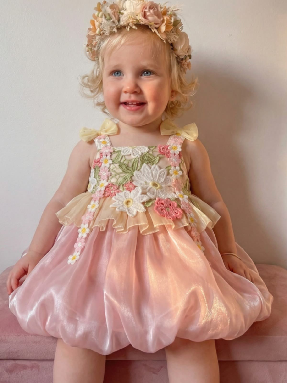 Organza Bow Embroidery Sleeveless Short Dresses - image 3