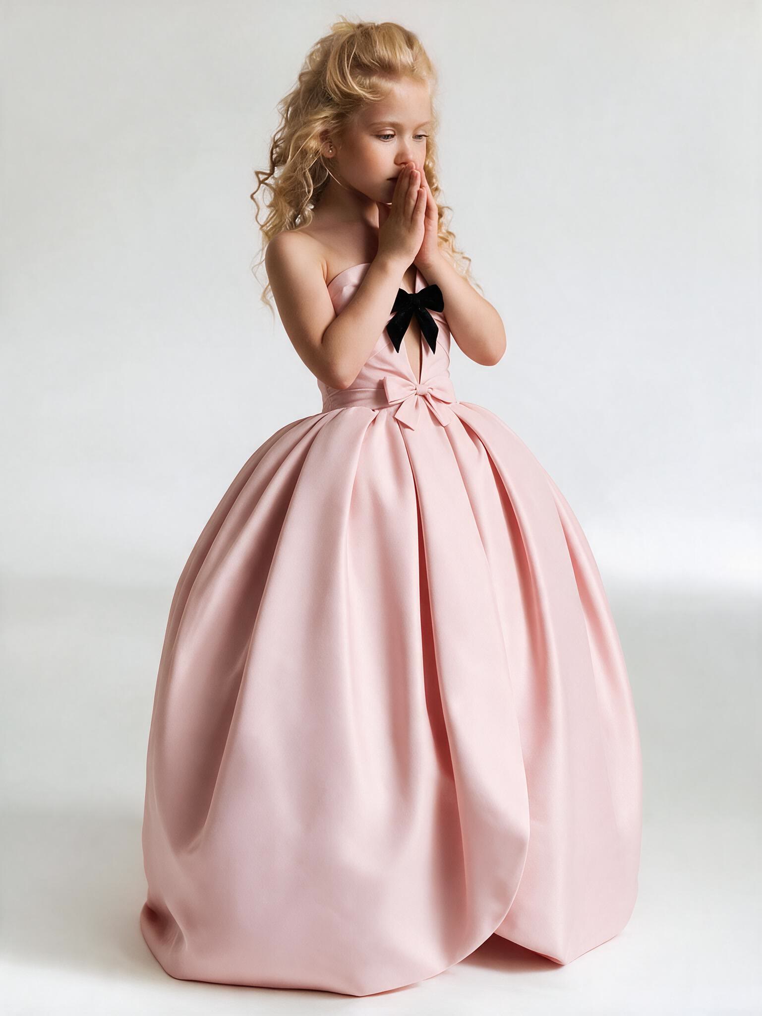 Satin Bow Sleeveless Maxi Dresses - image 4