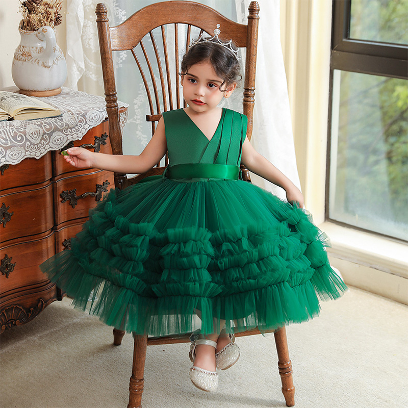 Mesh Bow Folds Sleeveless Mid-long Dresses - image 32