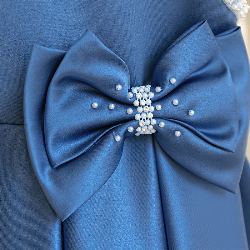 Satin Bow Sleeveless Midi Dresses - image 32