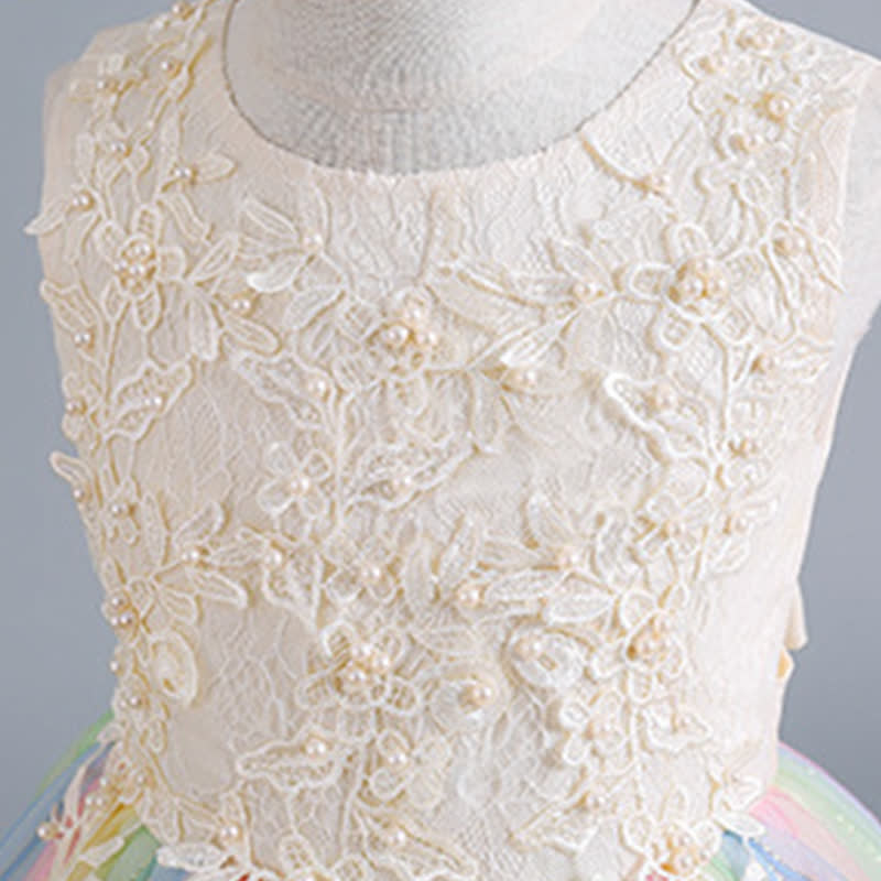 Chemical Fiber Blend Stitching Lace Sleeveless Maxi Dresses - image 8