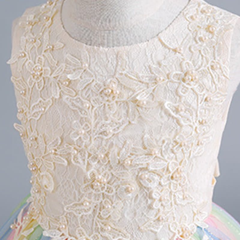 Chemical Fiber Blend Stitching Lace Sleeveless Maxi Dresses - image 8