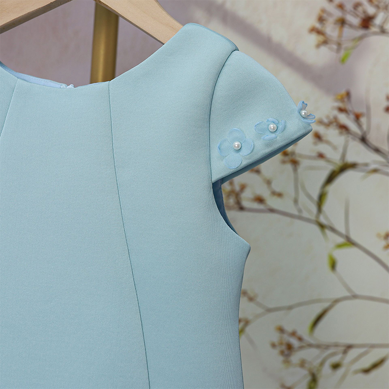 [Archive Sale] Scuba Knit Rosette Cap Sleeve Midi Dresses - image 6